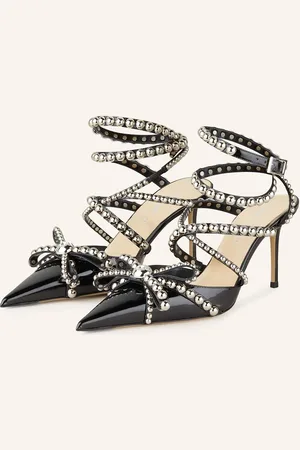 Mach & Mach Lack-Pumps Chrystal Studs Mit Nieten