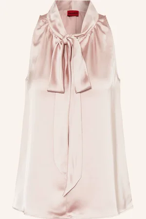 HUGO BOSS Blusentop Celuna Aus Satin rosa