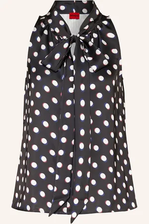 HUGO BOSS Blusentop Celuna Aus Satin Mit Schluppe schwarz