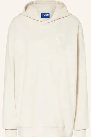 Hugo Blue Oversized-Hoodie weiss