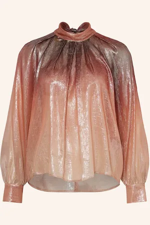 Luisa Cerano Seidenbluse Mit Glitzergarn rosegold