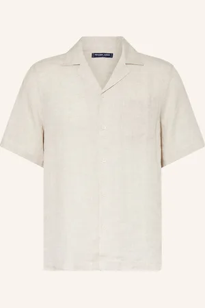 Frescobol Carioca Resorthemd Angelo Comfort Fit Aus Leinen weiss