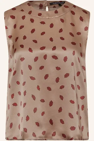 Luisa Cerano Blusentop Aus Seide beige