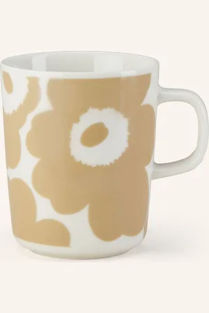 Marimekko 6er-Set Henkelbecher Oiva/Unikko beige