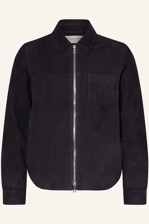 OFFICINE GENERALE Lederjacke Sid blau