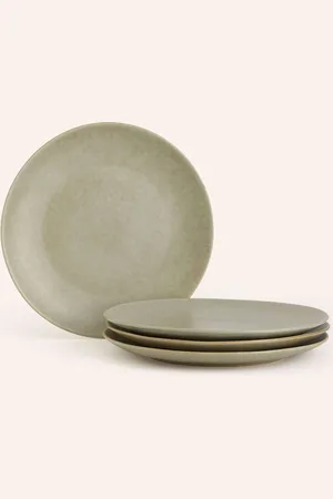Broste Copenhagen 4er-Set Speiseteller Nordic Marsh gruen