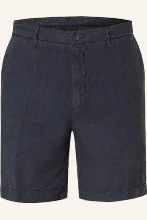 120% Lino Leinenshorts blau