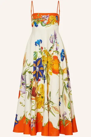 ALÉMAIS Alémais Kleid Flores weiss