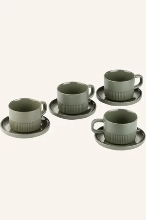 Marc O’ Polo 4er-Set Espressotassen Moments Mit Untertasse gruen