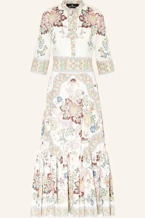 Etro Kleid Mit 3/4-Arm weiss