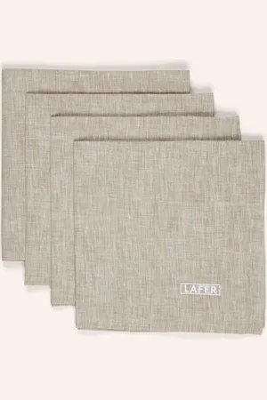 Johann Lafer 4er-Set Stoffservietten Aus Leinen beige