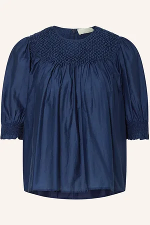 ULLA JOHNSON Blusenshirt Alita Mit Rüschen grau