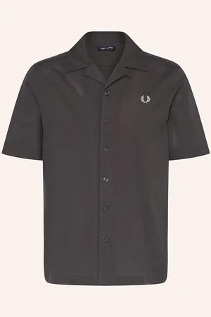 Fred Perry Resorthemd Comfort Fit Aus Piqué grau