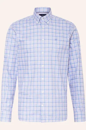 Hackett Hemd Mouline Regular Fit blau