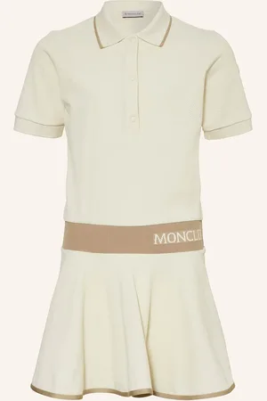 Moncler Piqué-Kleid weiss