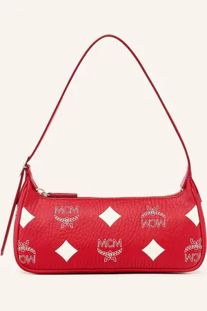 MCM Schultertasche Aren Maxi rot