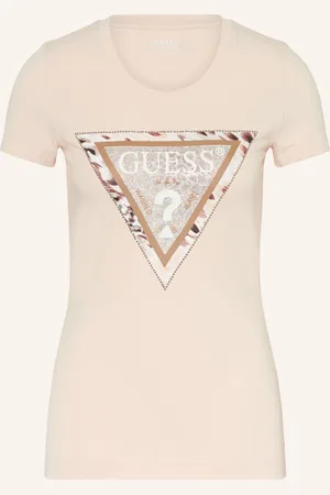 Guess T-Shirt Mit Schmucksteinen rosa