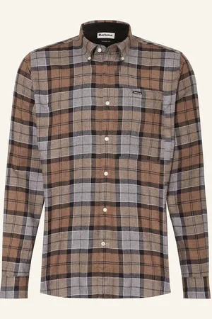 Barbour Flanellhemd Rasay Tailored Fit braun