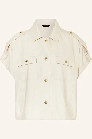 Barbour Blusentop Priya Mit Leinen beige
