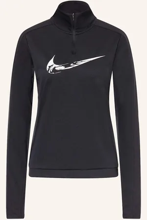 Nike Laufshirt Swoosh schwarz