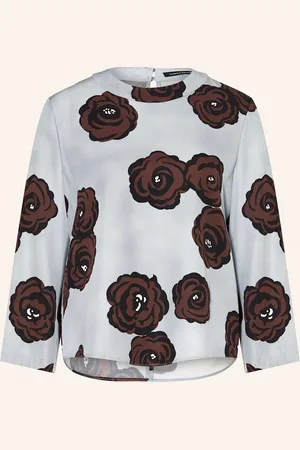 Luisa Cerano Blusenshirt Aus Satin blau