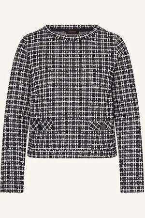 More & More Sweatshirt Aus Tweed blau