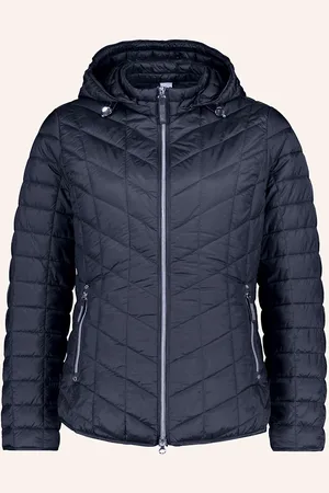 Betty Barclay Steppjacke Mit Abnehmbarer Kapuze blau