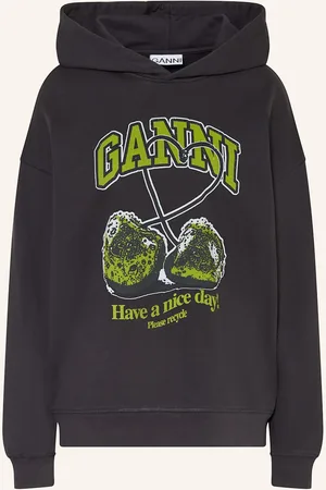 Ganni Oversized-Hoodie Isoli schwarz