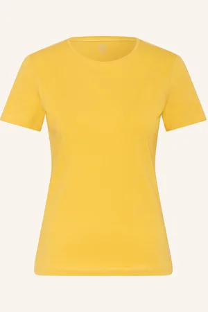 BOVIVA T-Shirt Mit Schmucksteinen gelb