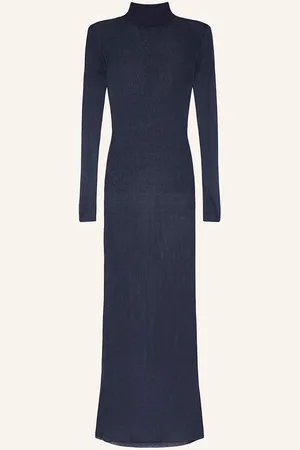 Self-Portrait Strickkleid blau