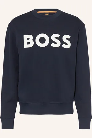 HUGO BOSS Sweatshirt Webasiccrew blau
