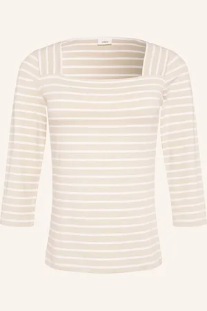 QS by s.Oliver Shirt Mit 3/4-Arm beige