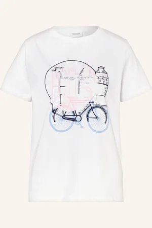 Comma, T-Shirt weiss