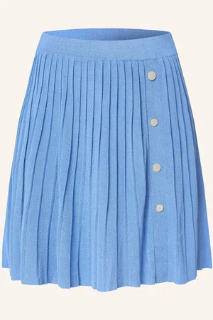 Liu Jo Strickrock Mit Plissees blau