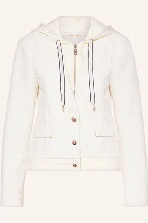 Liu Jo Bouclé-Jacke Mit Herausnehmbarer Blende Und Glitzergarn beige