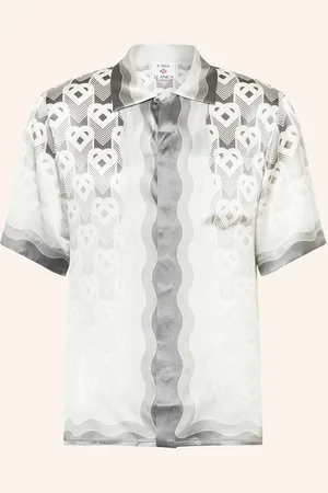 Casablanca Resorthemd Comfort Fit Aus Seide grau