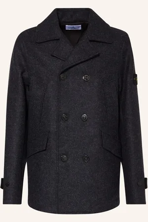 Stone Island Wollmantel blau