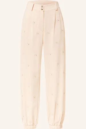 Liu Jo Sweatpants Mit Schmucksteinen beige