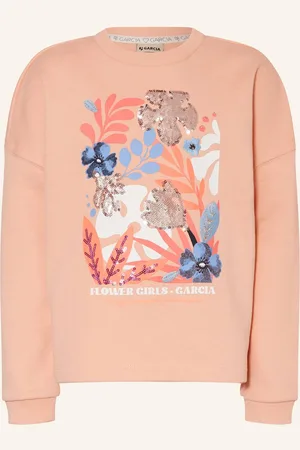 Garcia Sweatshirt Mit Pailletten orange