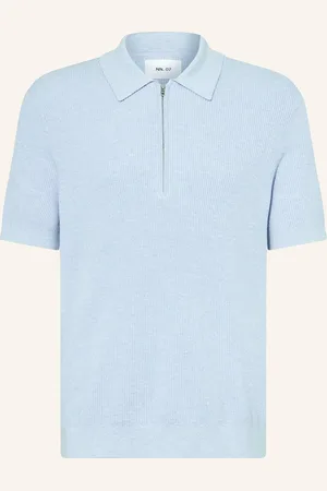 NN.07 Strick-Poloshirt Hansie blau