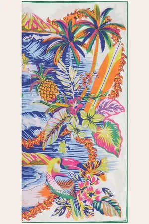 InouI Editions Tuch Hawai Mit Seide blau