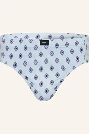 Mey Slip Serie Stripes With Tie Pattern blau