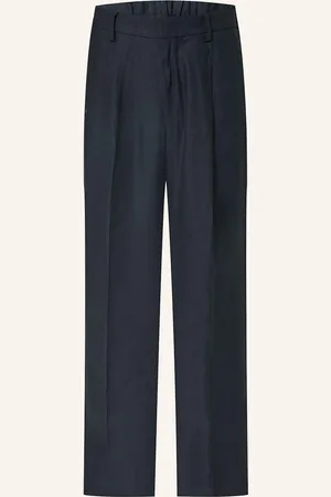NN.07 Hose Kay 1808 Relaxed Fit Mit Leinen blau