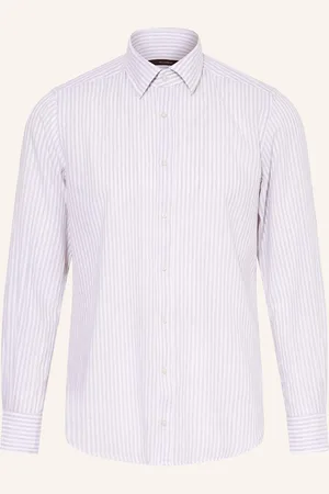 Windsor Hemd Slim Fit Mit Leinen beige
