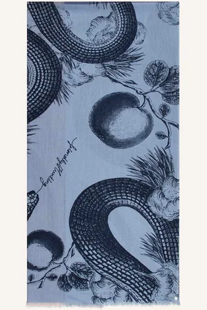 FRIENDLY HUNTING Cashmere-Schal Garden Eden blau