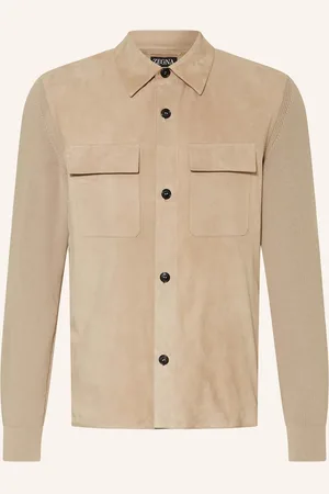 Ermenegildo Zegna Lederjacke Im Materialmix