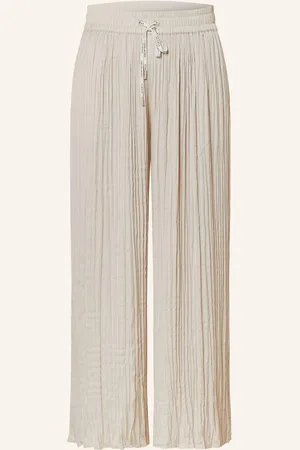 Marc Cain Culotte Wolin Mit Plissees beige