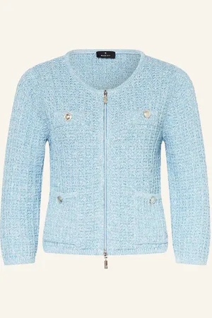 monari Strickjacke Mit Glitzergarn blau