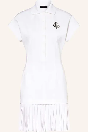Lacoste Polokleid Laura Im Materialmix Mit Plissees