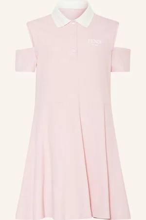 Fendi Piqué-Kleid Mit Cut-Outs rosa